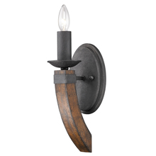  1821-1W BI - Madera 1-Light Wall Sconce Torchiere in Black Iron with